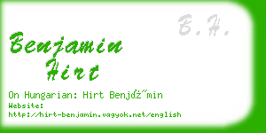 benjamin hirt business card